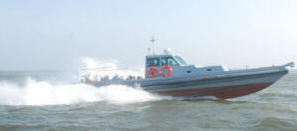 35 Knots High Speed FRP Interceptor Craft. The boat is designed for day/night surveillance and investigation, operating in shallow waters, highly seaworthy, unsinkable, and equipped with propulsion, power generation, life saving, ballistic protection and other systems for safe and reliable operation.